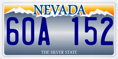 NV license plate 60A152