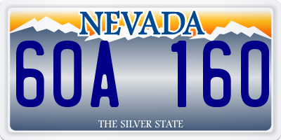 NV license plate 60A160