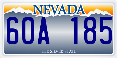 NV license plate 60A185