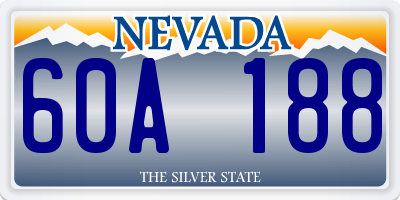 NV license plate 60A188