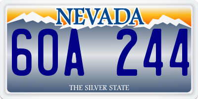 NV license plate 60A244