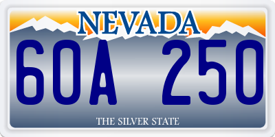 NV license plate 60A250