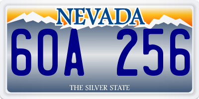 NV license plate 60A256