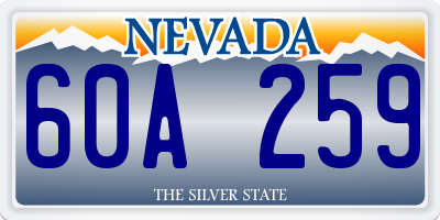 NV license plate 60A259