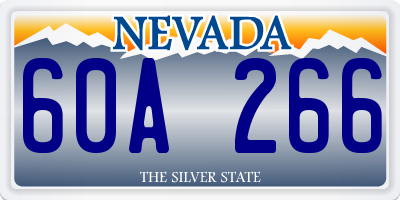 NV license plate 60A266