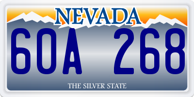NV license plate 60A268