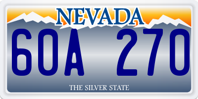 NV license plate 60A270