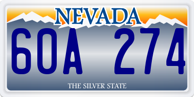 NV license plate 60A274