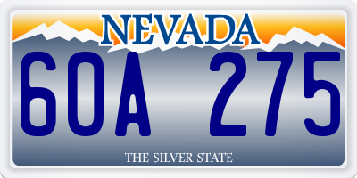 NV license plate 60A275