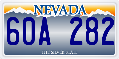 NV license plate 60A282