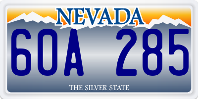 NV license plate 60A285