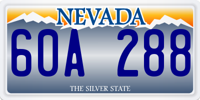 NV license plate 60A288