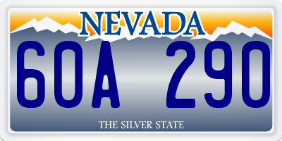 NV license plate 60A290