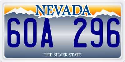 NV license plate 60A296