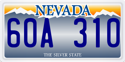 NV license plate 60A310