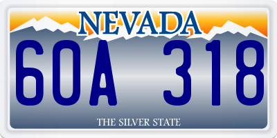 NV license plate 60A318