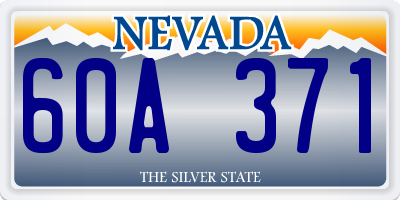 NV license plate 60A371