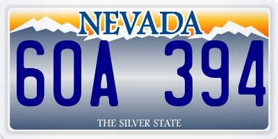 NV license plate 60A394