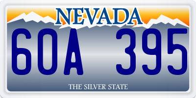 NV license plate 60A395