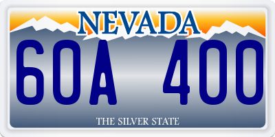 NV license plate 60A400