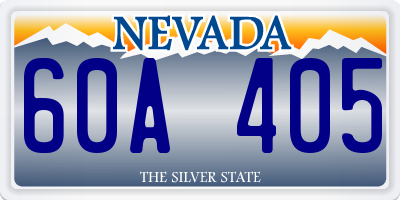 NV license plate 60A405