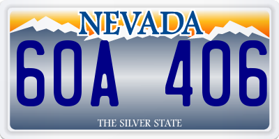 NV license plate 60A406