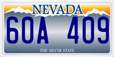 NV license plate 60A409