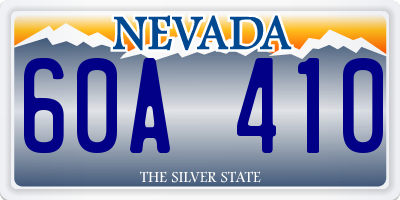 NV license plate 60A410