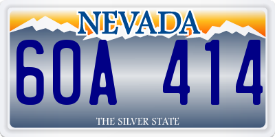 NV license plate 60A414