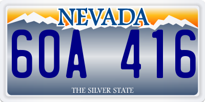 NV license plate 60A416