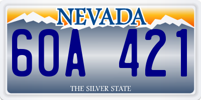 NV license plate 60A421