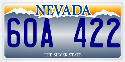 NV license plate 60A422