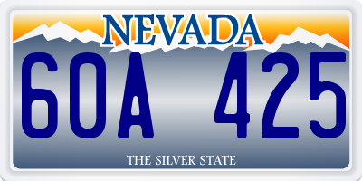 NV license plate 60A425