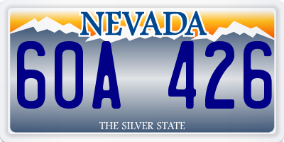 NV license plate 60A426