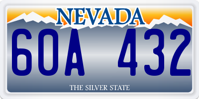 NV license plate 60A432