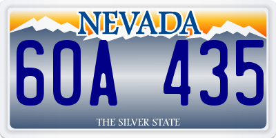 NV license plate 60A435