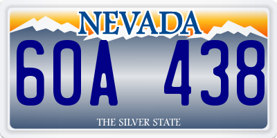 NV license plate 60A438