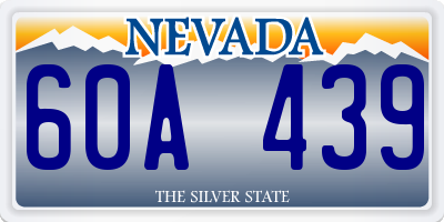 NV license plate 60A439