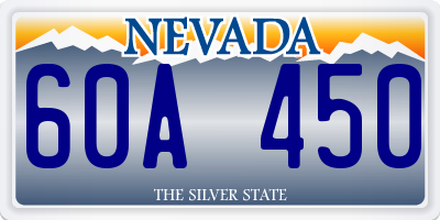 NV license plate 60A450