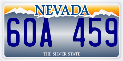 NV license plate 60A459