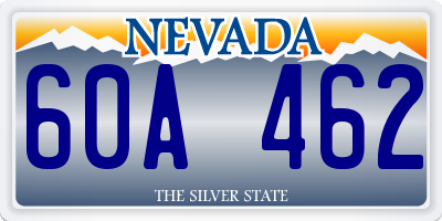 NV license plate 60A462