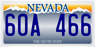 NV license plate 60A466