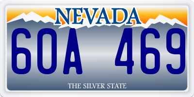 NV license plate 60A469