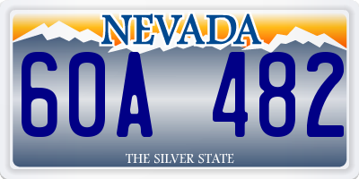 NV license plate 60A482