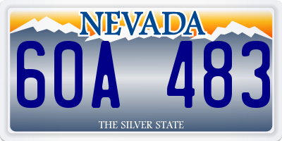 NV license plate 60A483