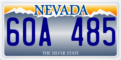 NV license plate 60A485