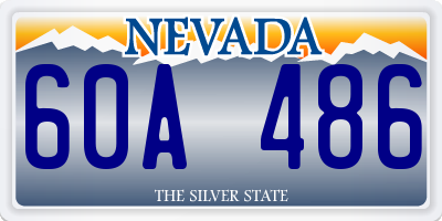 NV license plate 60A486