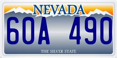 NV license plate 60A490