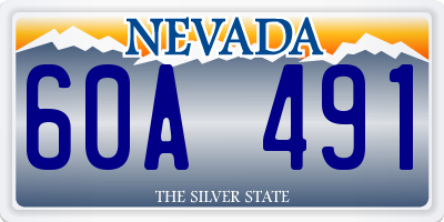 NV license plate 60A491