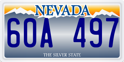 NV license plate 60A497